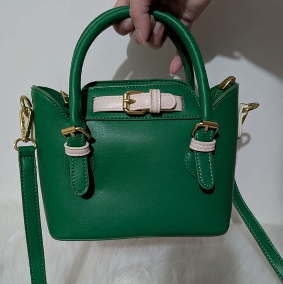 Anthropologie Remi/Reid Agathe Mini Satchel in Kelly Green NWOT Condition - Picture 6 of 11